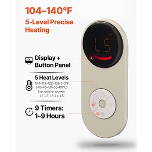 Scaldacapelli Portatile Sotto Scrivania Silenzioso e Arrotolabile con Timer e Telecomando Sicuro per Casa e Ufficio - Product Image 3