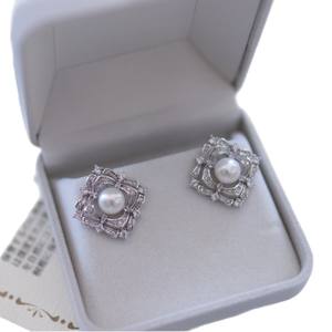 Pendientes de Perlas de Agua Dulce Zhuji, Elemento Básico, 6-7 mm, Perla Redonda sin Núcleo, Luz Intensa, Aguja de Plata S925 - Product Image 5