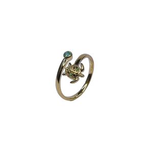 925 <b>Silver</b> Gold Plated Turtle <b>Ring</b> <b>Emerald</b> Gemstone Cut Channel Setting Classic Tibetan Buddhist Design Women's - Product Image 5
