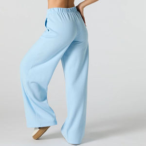 Pantalon de survêtement streetwear personnalisé OEM avec broderie, en molleton de coton, coupe ample, avec empiècements latéraux en nylon, imprimé streetwear basique - Product Image 6