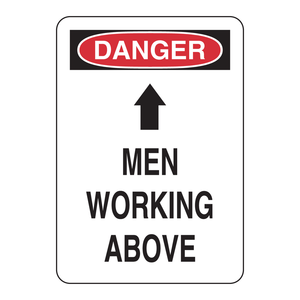 Brady Danger Warnschild 'Arbeit Oben' mit Hoher Sichtbarkeit für Innen-/Außenbereich, UV-Bedruckt - Product Image 1