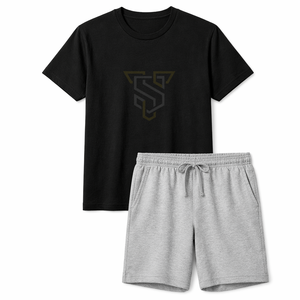 Conjunto de Camiseta y Pantalones Cortos de Algodón 100% para Hombre, Corte Regular, Diseño Moderno, Transpirable, Ropa Casual de Moda, Logotipo Personalizado, Atuendo de Verano - Product Image 2
