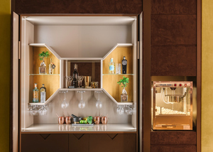 Solviera Luxury <b>Bar</b> Cabinet Elegant Home Liquor Cabinet with Wine Rack Storage - Product Image 3