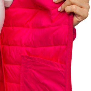 <b>Women</b> Long Woven Faux Fur Trim Puffer <b>Jacket</b> Warm Quilted Winter Coat with Zip Closure Soft Padding Stylish - Product Image 3