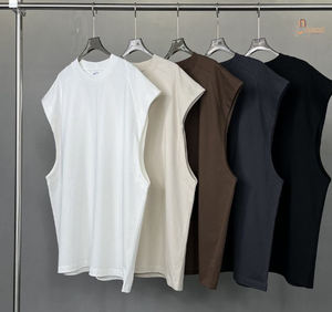 Camiseta sin Mangas Personalizada de Verano, 100% Algodón, para Hombre, de Alta Calidad, Transpirable, de Secado Rápido, Anti-UV, Deportiva, Holgada - Product Image 1