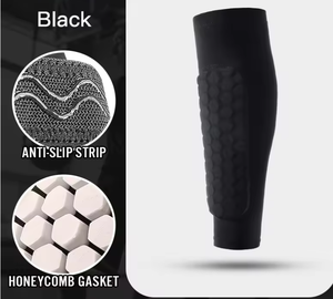 Manchon de compression unisexe en mélange de spandex flexible, antidérapant, avec coussinet hexagonal, respirant, à enfiler, pour le soutien des jambes et le soulagement des gonflements et entorses - Product Image 5