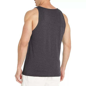Débardeur décontracté pour homme en tricot respirant à séchage rapide 100% coton motif uni col rond pour la salle de sport, la musculation, l'été - Product Image 4