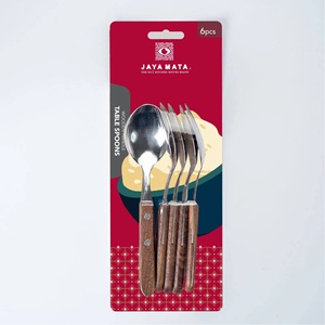Juego de 6 Cucharas de Acero Inoxidable JAYA MATA JM770, Aptas para Lavavajillas, Portátiles, para Hogar, Cocina, Restaurante, Hotel - Product Image 1