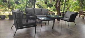 ROSF-032 AD Furniture Corp Modern Design Outdoor Rope Rattan Chaise Lounge <b>Sunbed</b> Park Villa Apartment Hall Hotel Furniture 2025 - Product Image 4