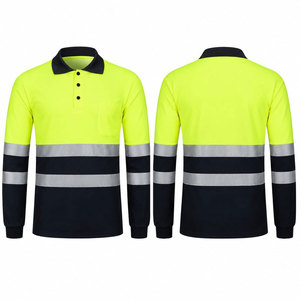 Custom Logo Hi <b>Vis</b> Polo <b>Shirt</b> Reflective Safety Clothing Long Sleeve Polo <b>Shirt</b> Security Work Reflective <b>T</b> <b>Shirts</b> for Men - Product Image 1