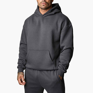 Sudadera con Capucha de Forro Polar para Hombre, Color Sólido, Corte Regular, Estilo Casual, con Bolsillo Delantero, para Otoño - Product Image 1