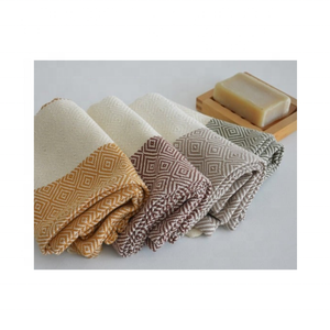 Jacquard de luxe 100% coton brodé Slub Weave certifié GOTS lourd 550GSM séchage rapide résistant à la décoloration Durable Eco serviette de cuisine - Product Image 1