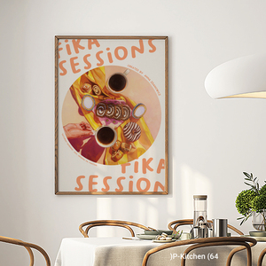 ศิลปะบนผืนผ้าใบสำหรับตกแต่งห้องครัว, โปสเตอร์ภาพประกอบการแบ่งปันขนมกาแฟฟิก้า, การตกแต่งผนังร้านกาแฟสมัยใหม่ - Product Image 2