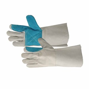 Gants de soudage en cuir de vachette pleine fleur haute performance, résistants à la chaleur, ignifuges et robustes pour la lutte contre les incendies - Product Image 1