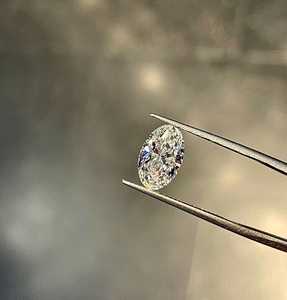 Diamant blanc ovale sur mesure, cultivé en laboratoire, sans défaut, pour la création de bijoux, diamant CVD poli à la main, étincelant. - Product Image 3