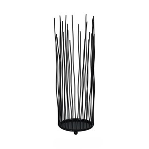 Farol Decorativo de Metal Negro, Moderno Portavelas de Alambre para Decoración del Hogar - Product Image 1