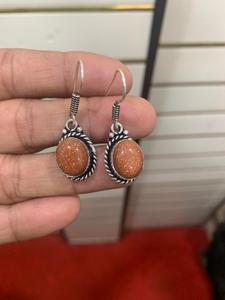 Top Quality Handmade <b>Red</b> SunStone Gemstone Dangle <b>Earrings</b> Solid Oval <b>Drop</b> <b>Earrings</b> for Women Jewelry Gemstone <b>Earring</b> - Product Image 2