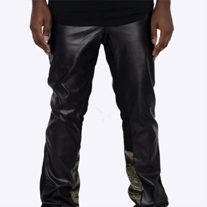 Pantalones de Hombre al por Mayor, de Cuero de Alta Calidad, Casuales, Largos, Rectos, Ligeros, Transpirables, con Logotipo, Estilo Urbano - Product Image 6