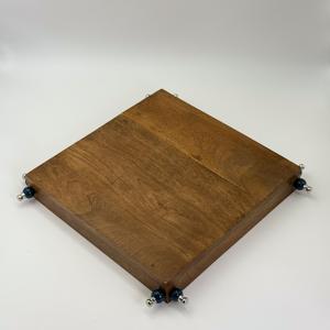 Plateau en bois d'acacia au design moderne avec poignée perlée, plateau à fruits irrégulier pour la maison, le restaurant, l'hôtel, le service de thé et de repas - Product Image 5