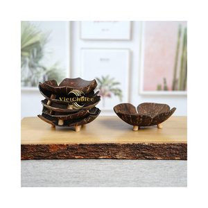 Premium Coconut Shell Soap Tray Durable Handmade Soap Dish for Home Use - Product Image 4
