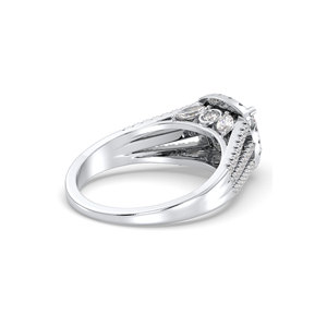 Anillo de compromiso solitario REYES con moissanita de corte cojín de 1.71 quilates, nuevo diseño, regalo de boda para mujer, oro blanco macizo de 14K - Product Image 5