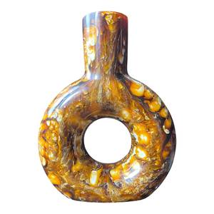 Resin <b>Amber</b> Minimalist Handmade GolgTable Vase with Marble Pattern for Home Wedding Bedroom Decor - Product Image 1