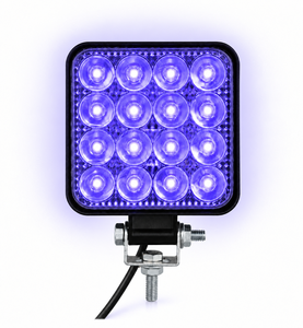 ZHENGYUE 48W 4 pouces carré, éclairage de travail LED, 16 LED, 12-30V, 6000K blanc, 420/430/440nm violet, pour camion, tracteur, bateau, route, garantie 12 mois - Product Image 3