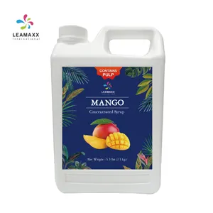 Tayvan popüler Premium konsantre meyve şurubu suyu kabarcık süt için Mango hamuru şurubu çaylı içecek