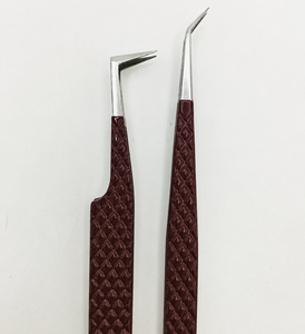 Juego de Pinzas para Extensión de Pestañas Profesionales HARRAR GROUP COMPANIES, de Acero Inoxidable Marrón, Punta Lisa, 13 cm, Duraderas y Reutilizables, 2 Piezas - Product Image 2