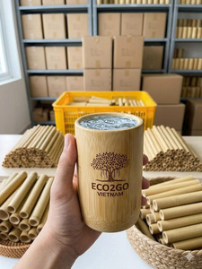 Tasse à café écologique en bambou naturel bio 400 ml avec logo gratuit, haute qualité pour la maison, le bureau, les restaurants, les hôtels - Product Image 1