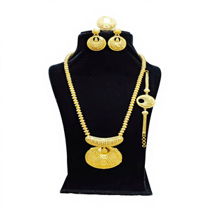 จี้รูปดอกไม้ประดับมุกเทียมชุบทอง 24K หนัก 1 กรัม พร้อมสร้อยเชือกโบกหลี ดีไซน์ทันสมัยสำหรับผู้หญิง เหมาะสำหรับงานแต่งงานและวันครบรอบ - Product Image 2