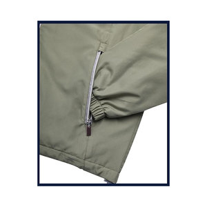 Custom <b>Womens</b> Woven Windbreaker <b>Jacket</b> Lightweight Wind and Water Resistant Insulated Single Button Outdoor Hooded with Pockets - Product Image 4