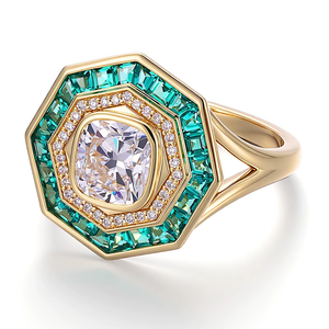 Anillo de Diamantes de Oro Amarillo de 18K, Piedra Principal de 1CT, Corte Cojín, Diamante de Laboratorio Certificado por IGI, Anillo de Compromiso para Mujer - Product Image 4