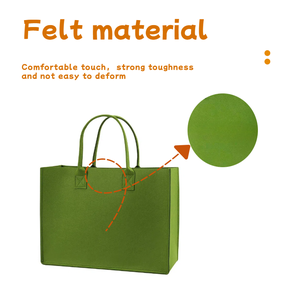 Sac fourre-tout en feutre avec logo personnalisé, réutilisable, écologique, sac cadeau pour les événements, les promotions et l'usage quotidien - Product Image 3