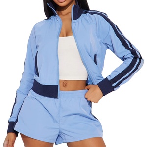 Conjunto Deportivo Casual de Alta Calidad para Mujer, Chaqueta Cortavientos y Pantalón de Punto de Secado Rápido, Hecho de Poliéster y Nailon, 2 Piezas, Ropa Deportiva 2026 - Product Image 2