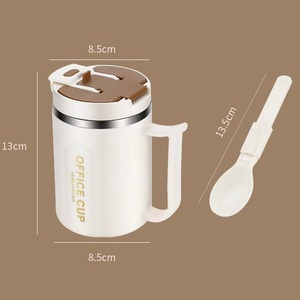 Vaso de Acero Inoxidable de 16 oz, Regalo Empresarial, Termo Ecológico a Prueba de Fugas, Portátil, Moderno, con Tapa Personalizada <span class=keywords><strong>para</strong></span> Oficina - Product Image 4