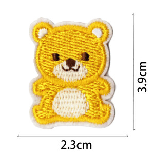 <b>Cute</b> Animal 3D Embroidered Iron-On Applique Patch Set with Flower & Heart Designs - Product Image 4