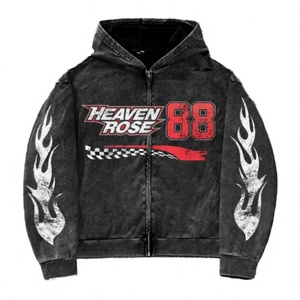 Heavyweight Acid Wash <b>Men's</b> Hoodies 100% Cotton Printed Streetwear <b>Pullover</b> Custom Logo Oversized Vintage Style OEM Bulk - Product Image 1