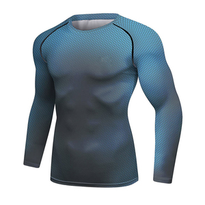 <b>Men's</b> Plus Size <b>Compression</b> Yoga Suit-Spandex/Nylon Seamless Four-Way Stretch Quick Dry High-Waisted 2-Piece Set - Product Image 5