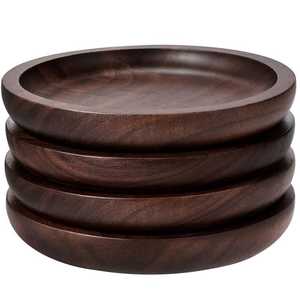 56. Artisan Handmade Wooden Dinner Plate Crafted from Natural Mango Wood with Artistic Epoxy Resin Emerald Design Rustic - Product Image 1