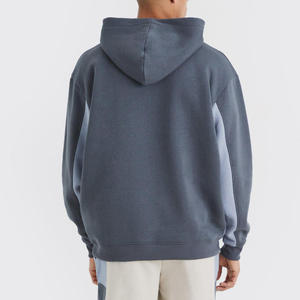 Sweat à capuche homme OEM pas cher pour l'hiver, 100 % coton molletonné, grammage lourd, épaules tombantes, coupe oversize, pour l'extérieur - Product Image 6