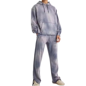 Ensemble de survêtement décontracté effet délavé pour la vente en gros, tenue de sport au design délavé, construction durable, coupe confortable - Product Image 2