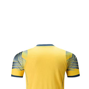 Custom Sublimation Summer Knitted <b>Soccer</b> Jersey Set Men Football Kit Men's Yellow <b>Soccer</b> Jersey Set V-Neck - Product Image 4