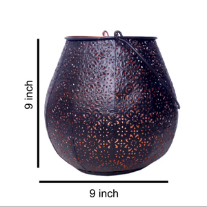 Handmade Moroccan Vintage <b>Lantern</b> Metal Hanging Candle Lamp for Home Garden Ramadan Wedding Decor black <b>copper</b> - Product Image 2