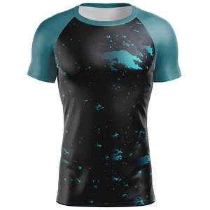 Camiseta de Compresión Rashguard para Hombre, Manga Corta, Logotipo Personalizado Sublimado, Precio al por Mayor, Camiseta de Lucha - Product Image 5