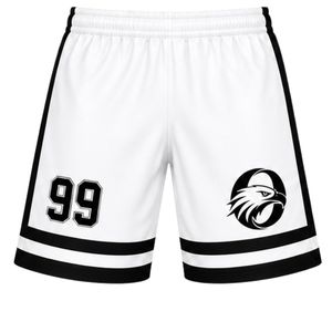 Pantalones Cortos de Hockey sobre Hielo Sublimados Blancos para Hombre, Uniforme Deportivo a Rayas de Poliéster, Ropa Deportiva para Entrenamiento y Partidos de Equipo - Product Image 1