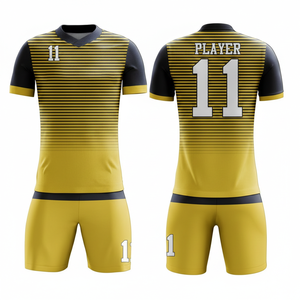 Conjunto de Uniforme de Fútbol Sublimado de Manga Corta, 100% Poliéster, de Secado Rápido |   Camisetas de Fútbol Profesional con Logotipo Frontal - Product Image 4