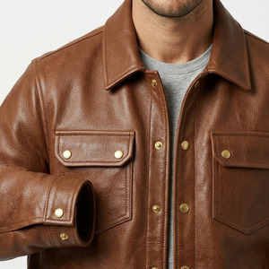 Premium Genuine <b>Leather</b> Winter Casual <b>Jackets</b> for <b>Men</b> Comfortable Durable <b>Men</b> <b>Leather</b> <b>Jacket</b> - Product Image 3