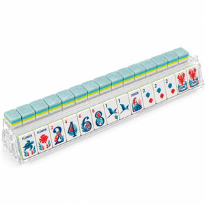 Juego de Mahjong Americano Premium de 160 Piezas, Acrílico con Bordes Lisos, Fácil de Limpiar, con Diseños Florales y de Vida Marina - Product Image 2