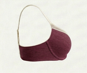Soutien-gorge bordeaux à armatures pour femme, coupe pleine, avec dentelle, bretelles réglables, dos en Y, push-up, élégant pour le quotidien - Product Image 5